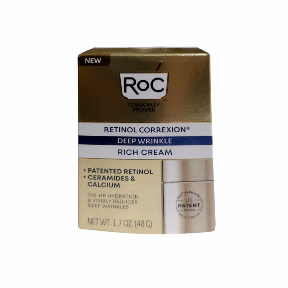 RoC Retinol Correxion Deep Wrinkle Rich Cream Ceramides + Calcium 1.7 FL Oz NEW
